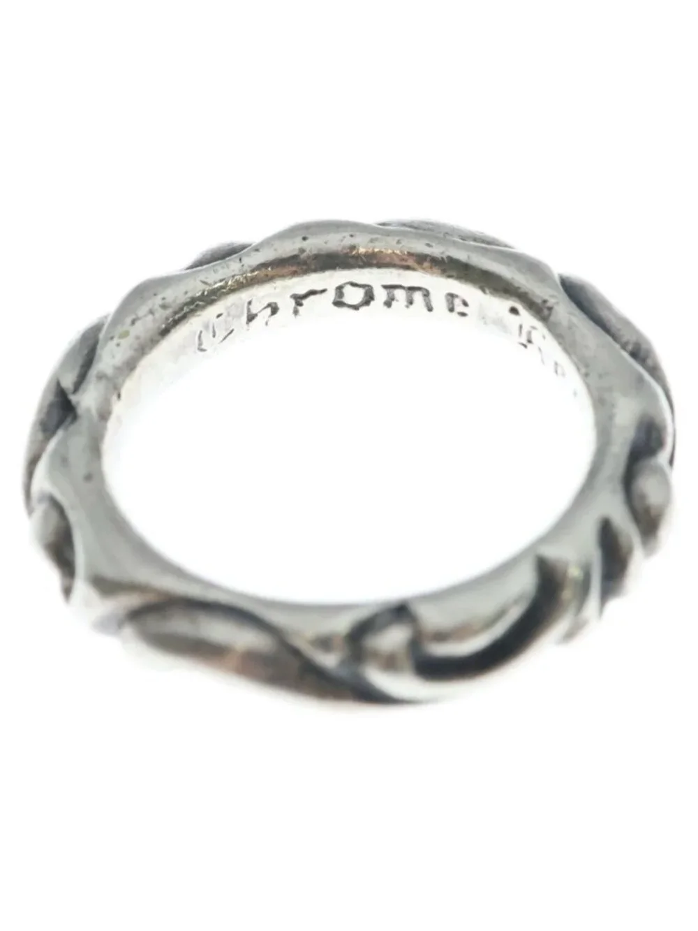 Chrome Hearts Scrl Band Scroll Ring Silver